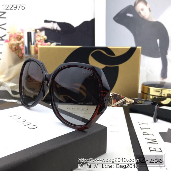 GUCCI古馳 新款太陽鏡 遮擋有害光線防輻射 出行旅遊必備品 2304S  lly1269